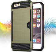 Brushed metal card holder case for iPhone 6 6PLus