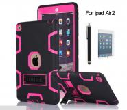 Adjust stand hard plastic hybrid TPU case for iPad Air 2