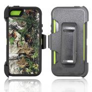 Camouflage defender hybrid case for iPhone 5S with clips