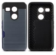 Brushed aluminum card holder case for LG Nexus 5X