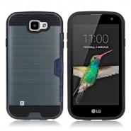 Brushed metal card holder case for LG K3