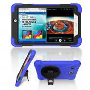 Hybrid sturdy rubber stand armor case for Galaxy Tab E 8inch with hand holder